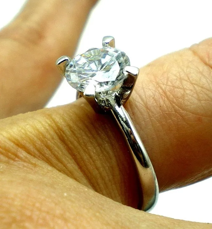 Anillo De Plata 925 Zafiro Ideal Compromiso