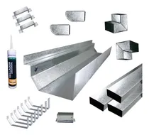 Comprar Combo Kit Canaleta Para Techos Para Armar 7 Mts -tiras 1 Mt.