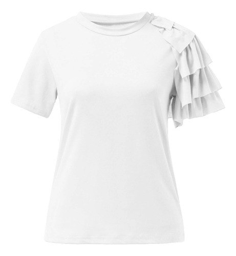 Blusa Elegante Para Dama Volantes En Manga M-160