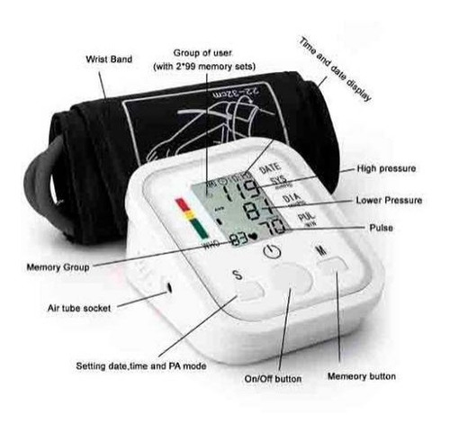 Medidor Pressao Arterial Braço Monitor Aparelho Automatico