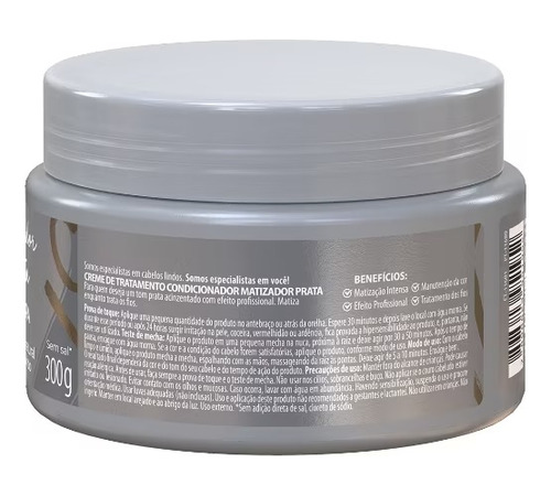 Máscara Meu Liso Matizador Prata 300g - Salon Line