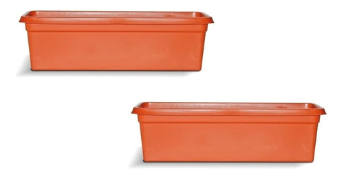 Maceta Terracota Jardinera Rectangular Grande Colombraro X2