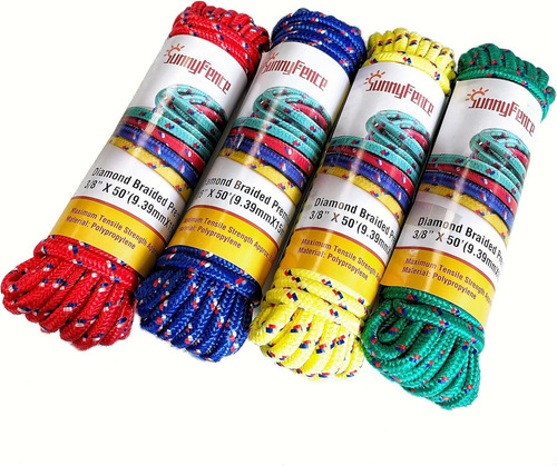 Cuerda Elástica Trenzada De Prolipropileno 8mm X 10 Metros