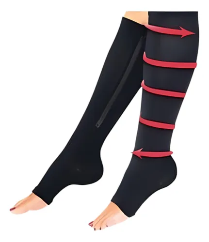 Medias De Compresión Anti Varices Zip Sox Unisex Cierre