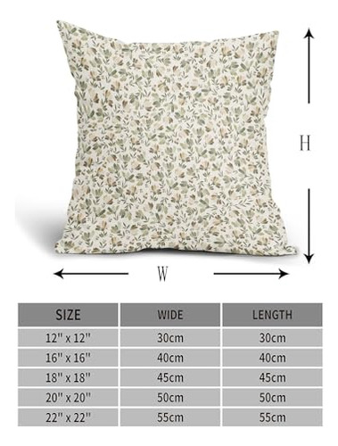Juego De 2 Fundas De Almohada Con Flores Vintage 45x45 Cm