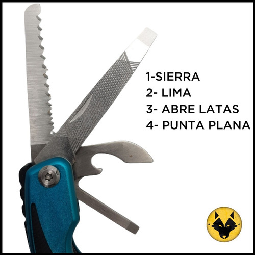 Imagen 5 de 10 de Pinza Multi Herramienta Pesca Makita Multitool 10 En 1