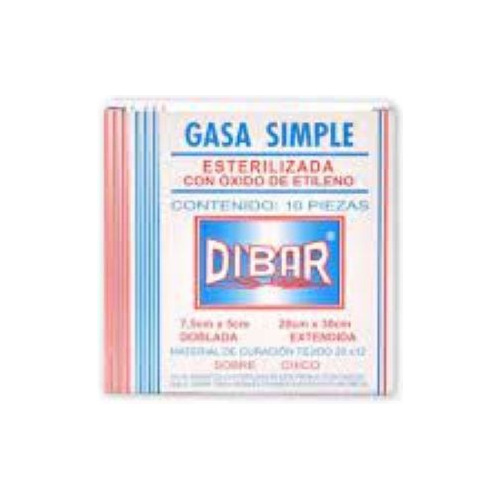 Gasa Esteril Dibar Paq 100pz