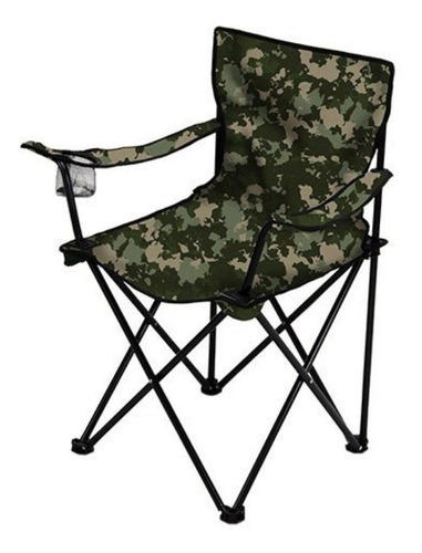 Imagem 1 de 1 de Cadeira De Praia, Camping E Pesca Dobravel Com Porta Copo
