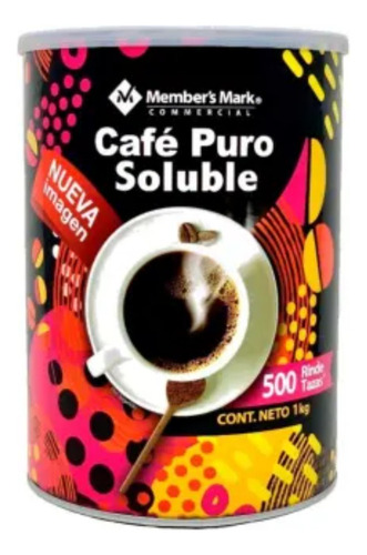 3 Pza Café Soluble Member's Mark 1 Kg