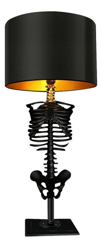 Lámpara de mesa con forma de calavera, luz nocturna, decoración gótica, estructura, color negro