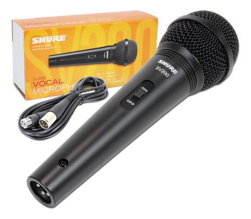 Microfone Shure Sv200 + Cabo 4,5m Xlr Balanceado