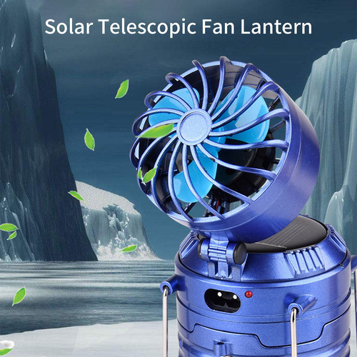 Ventilador Solar Recargable Multifunción K Outdoor Led Camp