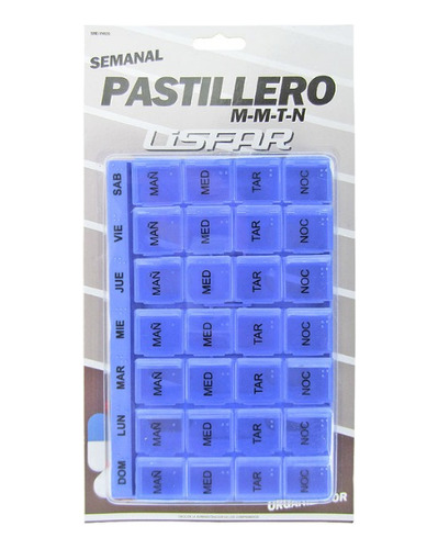 Pastillero Semanal Grande 4 Tomas M-m-t-n Lisfar