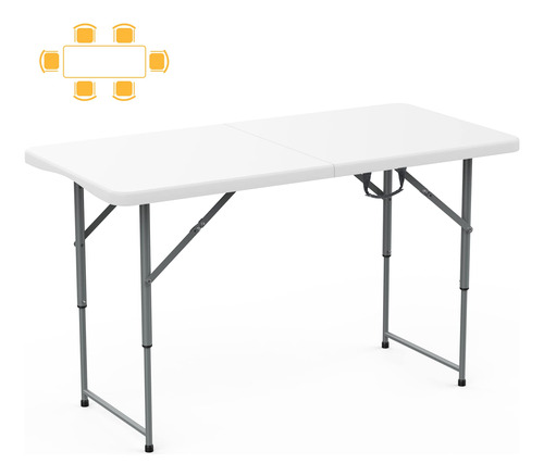 Mesa De Picnic Plegable Ajustable De Hasta 150 Kg Y 1.20 M P