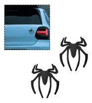 Comprar 2 Emblemas De Araña 3d For Coche, Insignias De Metal Cromad