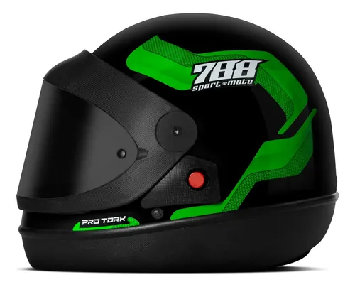 Kit Com 2 Capacetes Casal Pro Tork Fechado Sport Moto 788