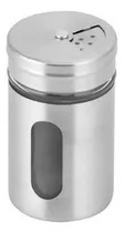 Comprar Porta Condimentos Aço Inox E Vidro Tampa Regulagem Tempero Cor Cinza