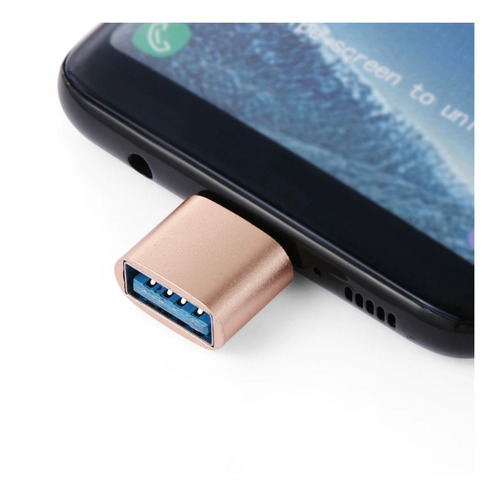 Imagen 7 de 10 de Adaptador Otg Usb Tipo C 3.1 Macho A Usb 3.0 Hembra