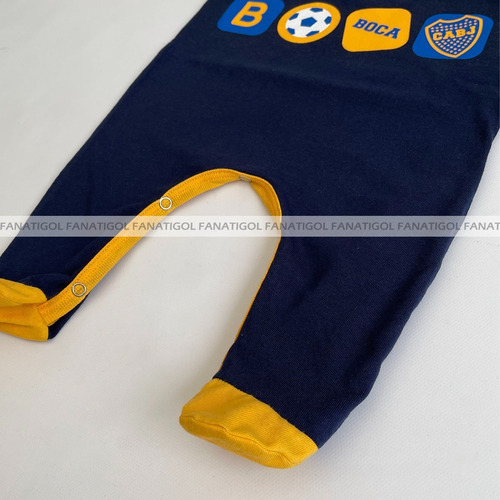 Imagen 4 de 8 de Body Enterito Bebé Manga Larga Boca Juniors Producto Oficial