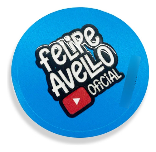 Sticker Felipe Avello Oficial, Color Cyan