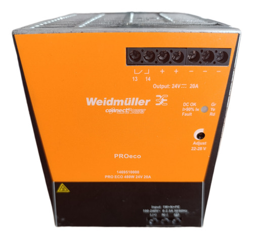 Fuente De Alimentación 14695100 Weidmüller 20a 24v480wproeco (Usado)