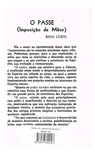 Passe (o) - Imposição De Maos