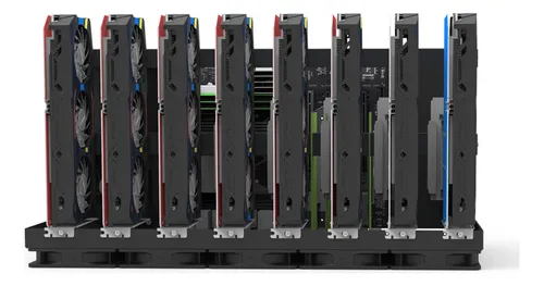 6/8 Gpu Minería Rig Marco Rack Gpu Tarjeta Caso Miner Bitcoi