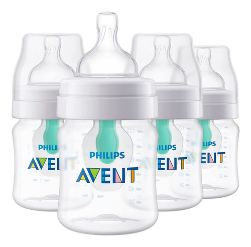 Kit 4 Biberónes Anti-cólico Philips Avent Airfree 4 Onzas