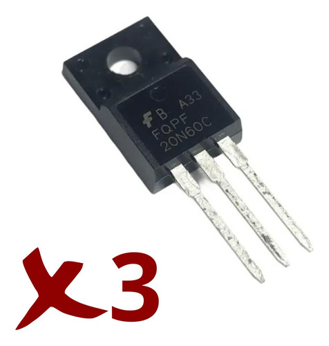 Mosfet Fqpf 20n60 Canal N 600v 20a X3