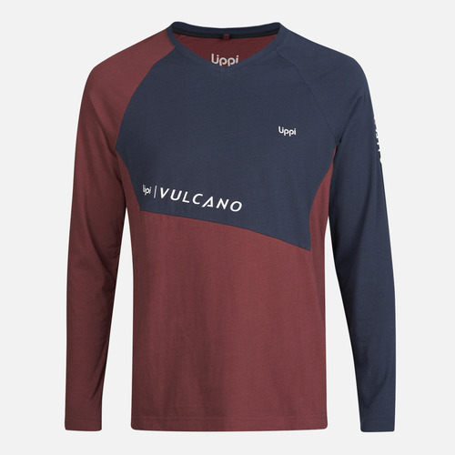 Polera Hombre Vulcano Cotton Ls T-shirt Vino Lippi