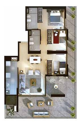 Imagen 8 de 11 de Venta: Nostrum Bay, A Estrenar 1, 2 Y 3 Dormitorios,centro!!