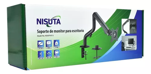 Soporte Monitor Escritorio Nisuta Nssotve12 12-32 Vesa Amotiguador De Gas