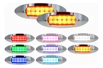 Comprar Par Plafon 12 Led Ovalado Lateral Fija Estrobo Bisel Pico Cr