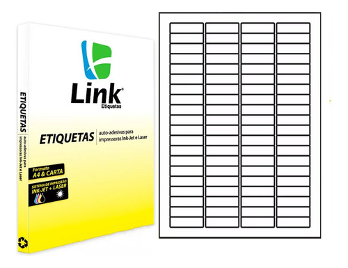 Etiqueta Adesiva Carta 44,45mmx12,7mm Caixa Com 100 Folhas