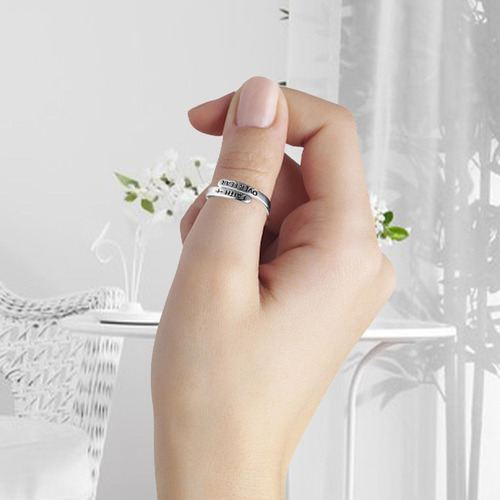 A Anillo De Fe Anillo De Plata De Ley 925 Faith Over Fear