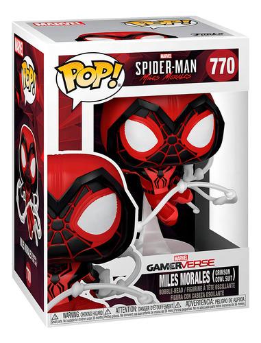 Figura de Spider-Man Funko Pop de Miles Morales Crimson Cowl 770