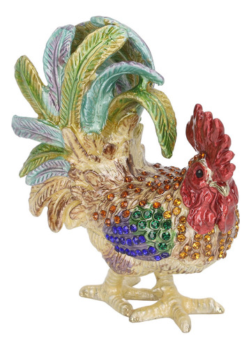 Baratija De Metal Con Diseño De Gallo Incrustado, Aleación D