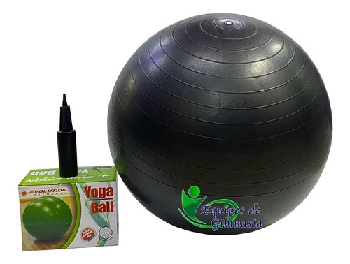 Balon Pilates 85cm Con Inflador Evolution Pelota De Yoga Abd