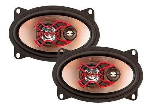 Imagem 2 de 4 de Par De Alto Falante 4x6 Triaxial Bravox B3x46 60w Rms