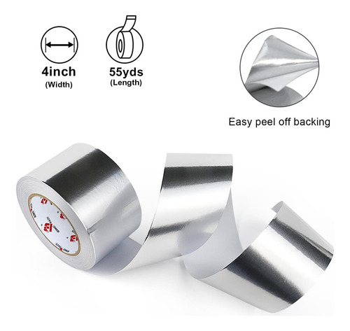 Bomei Pack Cinta De Papel De Aluminio, Cinta Adhesiva De De