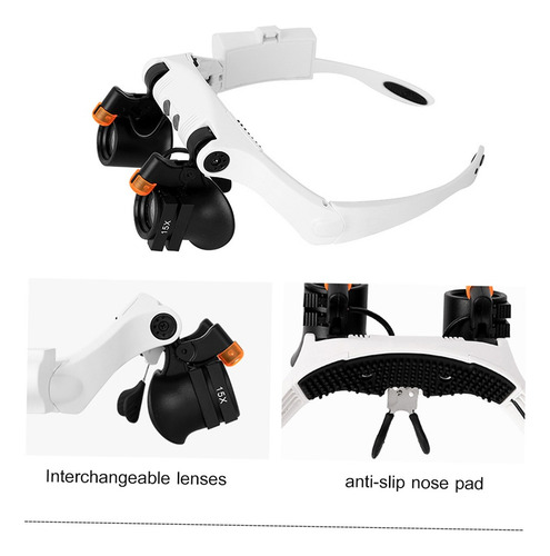 Diadema Lupa Ojo Lupas Estilo Gafas Manos Libres