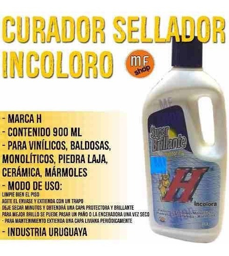Curador Sellador H Para Incoloro Vinilico Ceramicas Marm