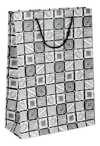 Sacola Para Presente Decorada Masculina/neutra Md 27x21x10cm