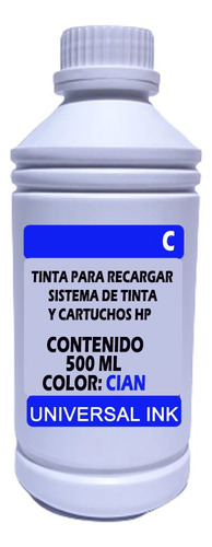 Medio Litro De Tinta Para Recargar Sistema Continuo Canon/hp