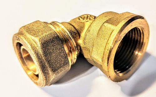 Acople -racor- Codo Hembra 20 Mm X 3/4 De Bronce