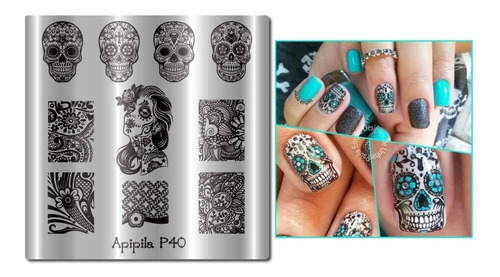 Placa Carimbo Unhas Apipila Apipila P40