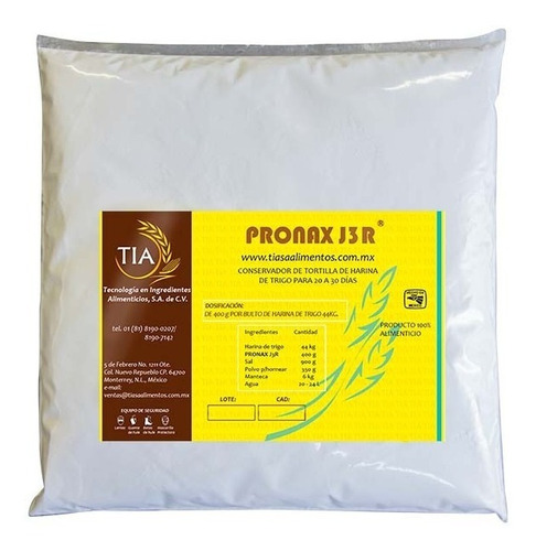 Conservador Pronax -  J3r 1kg - Trigo Tia