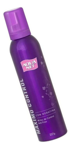 3 Pza Mousse Aqua Net Máximo Control Con Keratina 227 G