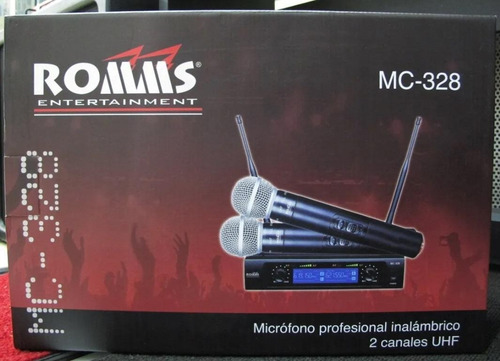 Imagen 3 de 7 de Set 2 Microfonos Inalambricos Uhf Pantalla Digital Mc-328