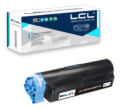 Lcl - Cartucho De Tner Compatible Para Oki B432dn B512 B512d